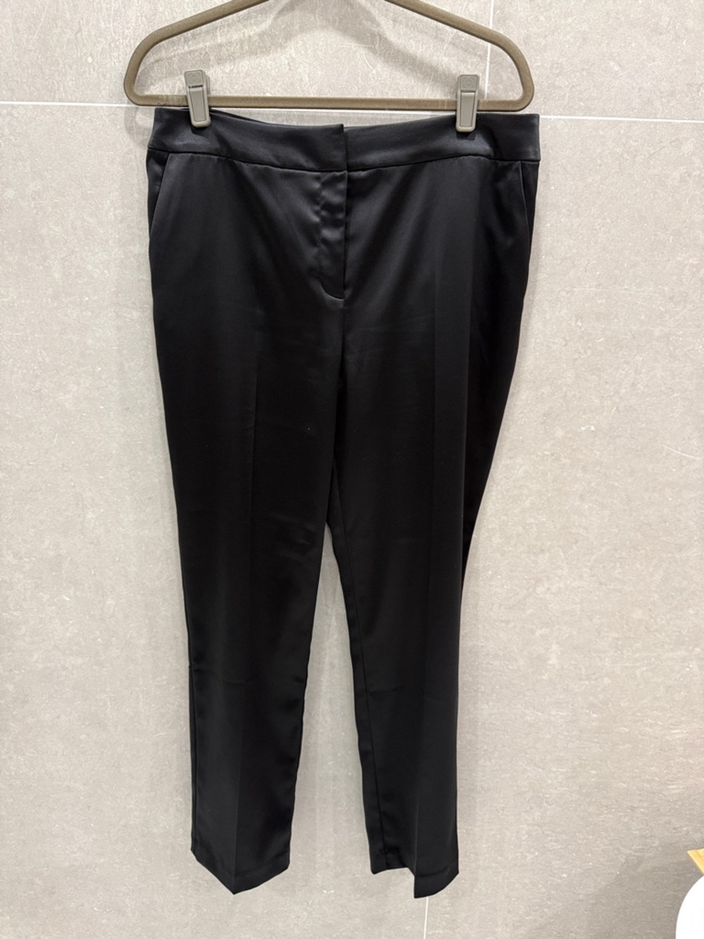 Chico’s EasyWear- Shiny Sheen Black Women's Tailored Pants